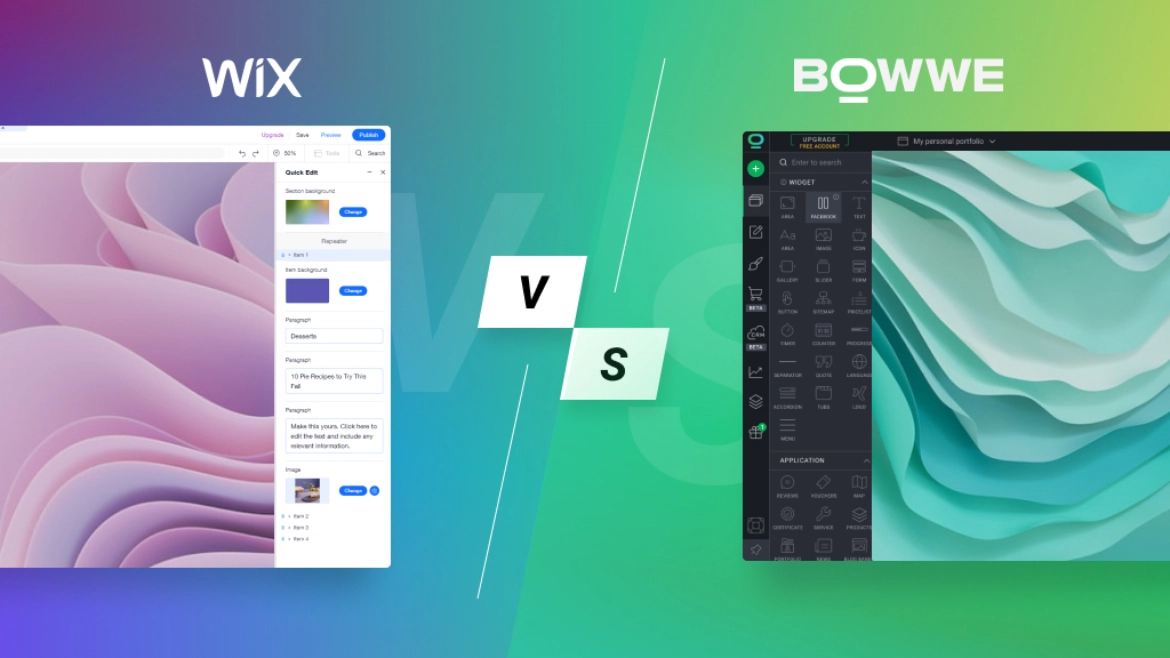 BOWWE Website Builder and Wix Builder